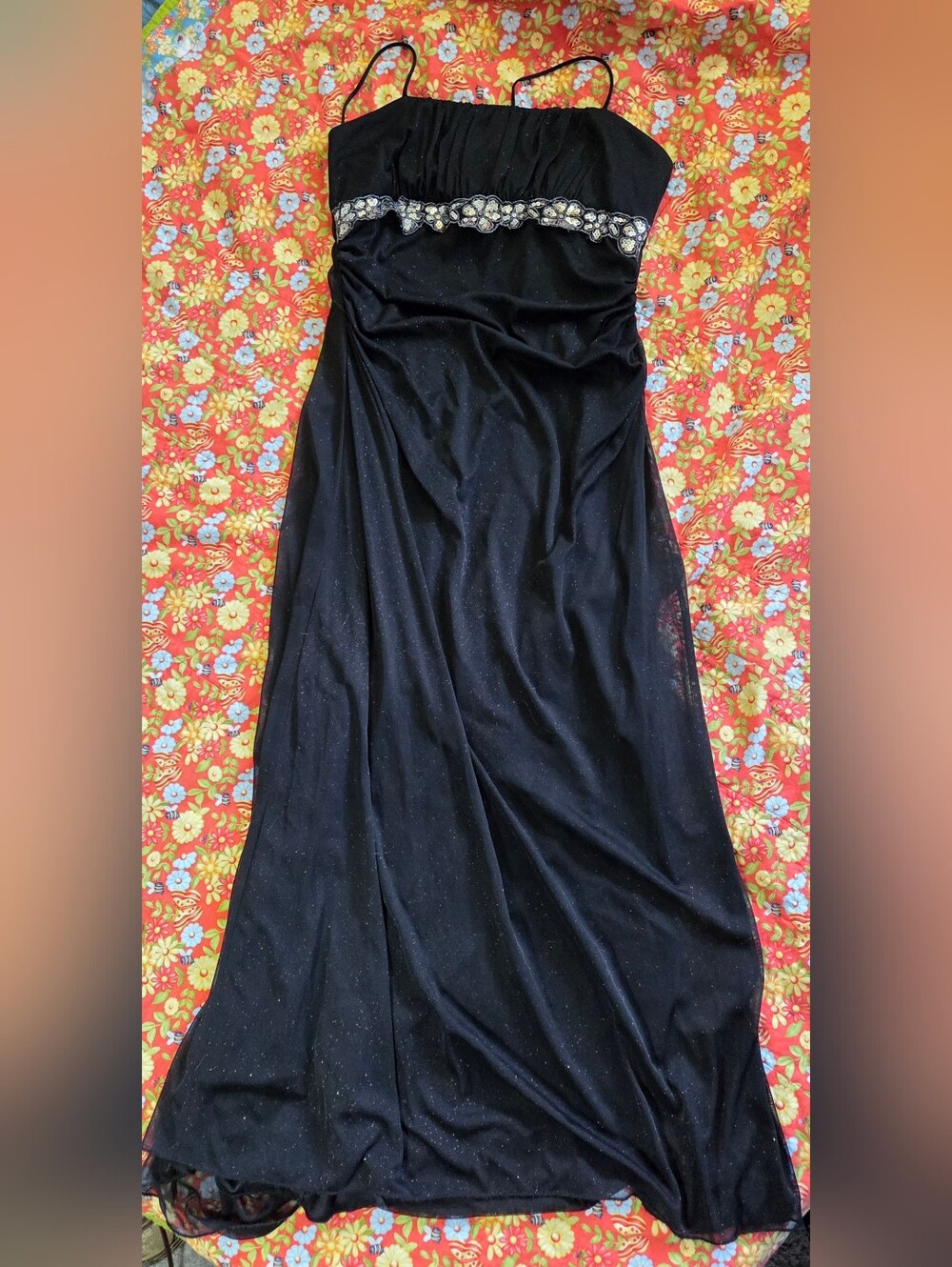 Black Sparkly 2000s Long Dress